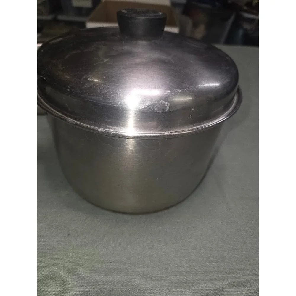 Revere Ware Copper Maid Stainless Steel Saucepan with Lid Clinton Illinois 2 Qt